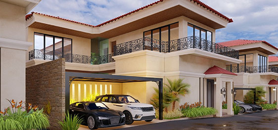 Sea Rose Villas luxury villa exterior view in Siolim Goa